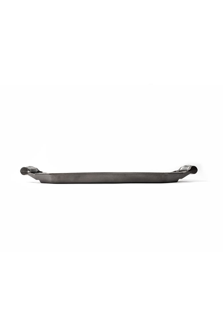 18" Double Burner Cast Iron Griddle, Alternate, color, Black