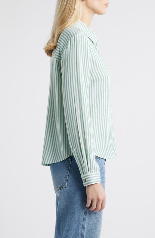 BEACHLUNCHLOUNGE BEACHLUNCHLOUNGE CANDACE STRIPE BUTTON-UP SHIRT