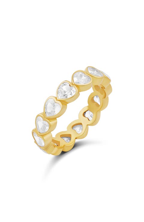 Heart Cubic Zirconia Eternity Band