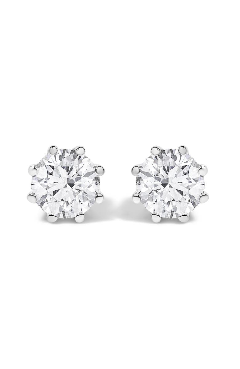 Haus of Brilliance 14K White Gold 1.0 Ct Lab-Grown Diamond 8 Prong Hidden Halo Stud Earrings, Alternate, color, White