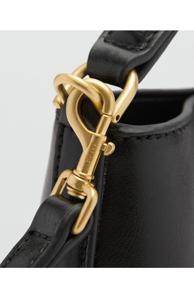 MANGO Mini Faux Leather Shopper Bag, Alternate, color,