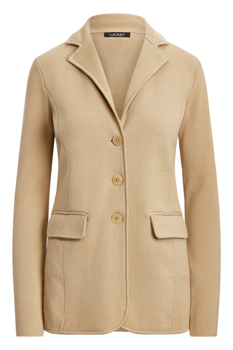 Combed Cotton Blend Blazer, Alternate, color, BIRCH TAN