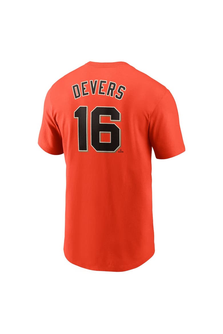 Men's Nike Rafael Devers Orange San Francisco Giants  Name & Number T-Shirt, Alternate, color, Orange