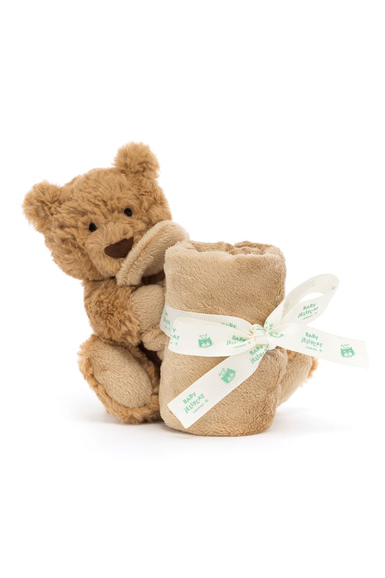 Bartholomew Bear 5-Inch Plushie & Soother Blanket, Alternate, color, BROWN