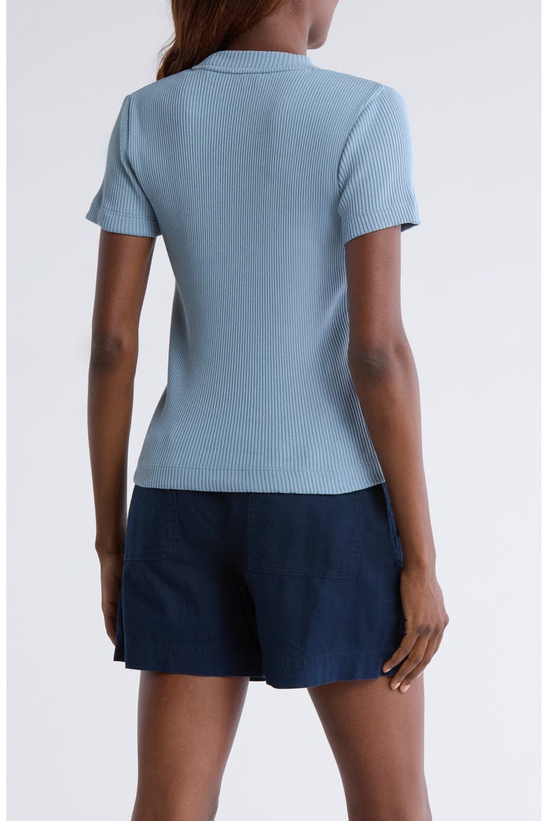 Fitted Rib T-Shirt, Alternate, color, TOPAZ