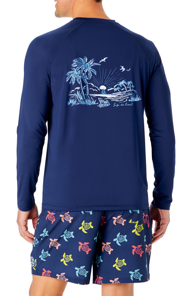 LIFE IS GOOD Raglan Sleeve Rashguard, Alternate, color,