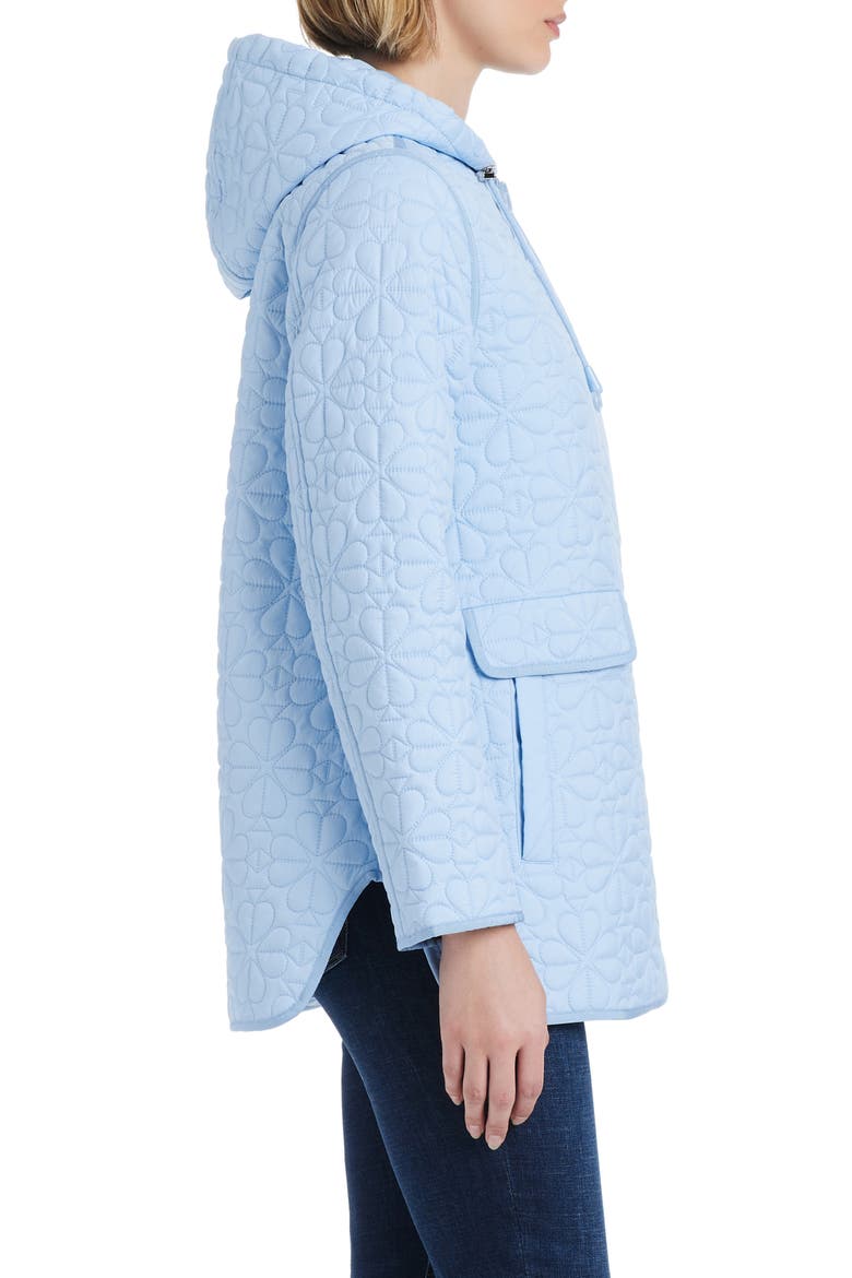 spade floral quilted a-line jacket, Alternate, color, CLEAR SKY