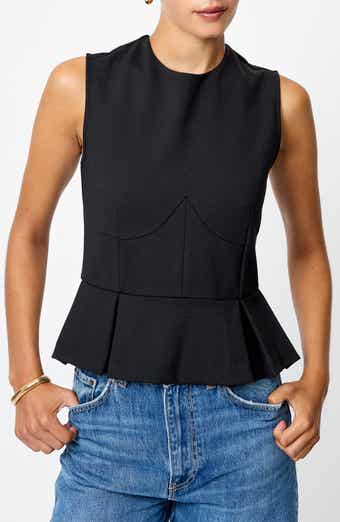French Connection Cleo Sleeveless Peplum Top