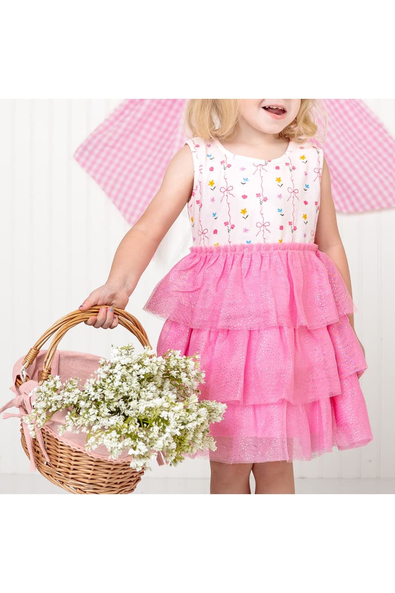 Peony Floral Tank Tutu Dress, Alternate, color, Pink