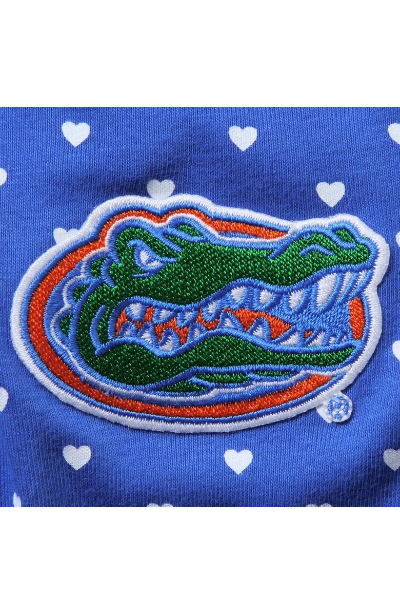 TWO FEET AHEAD Girls Newborn & Infant Royal Florida Gators Hearts Bodysuit and Headband Set, Alternate, color, 
