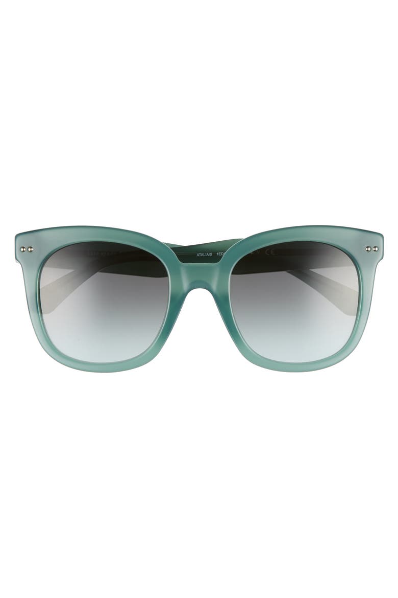 atalias 52mm square sunglasses, Alternate, color, GREEN