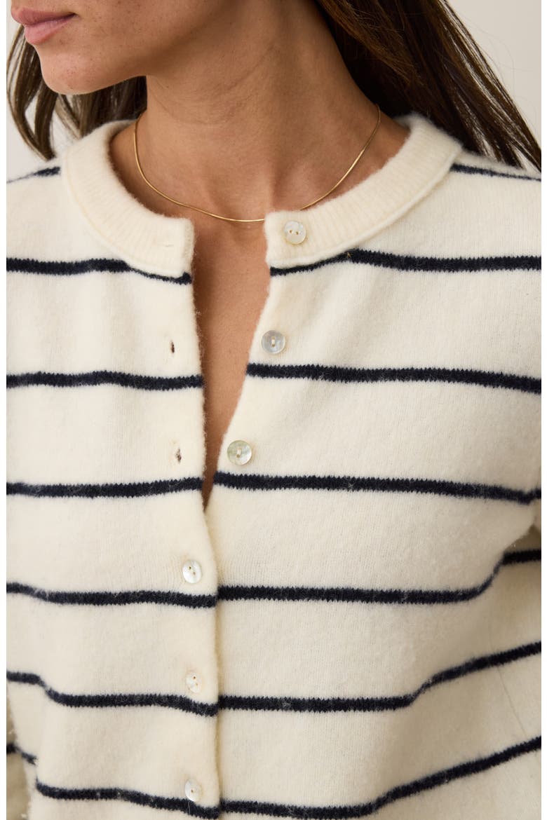 Sausalito Stripe Wool Blend Cardigan, Alternate, color, HARBOR STRIPE