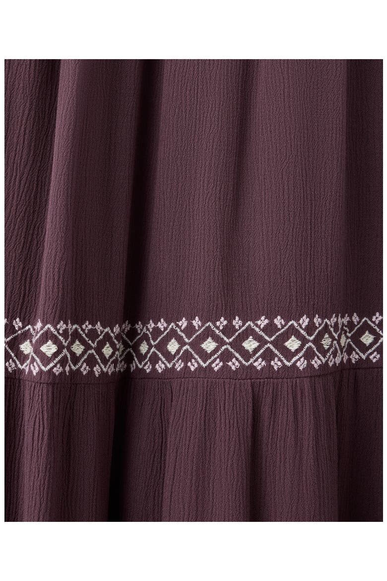 Embroidered Panel Maxi Skirt, Alternate, color, PURPLE