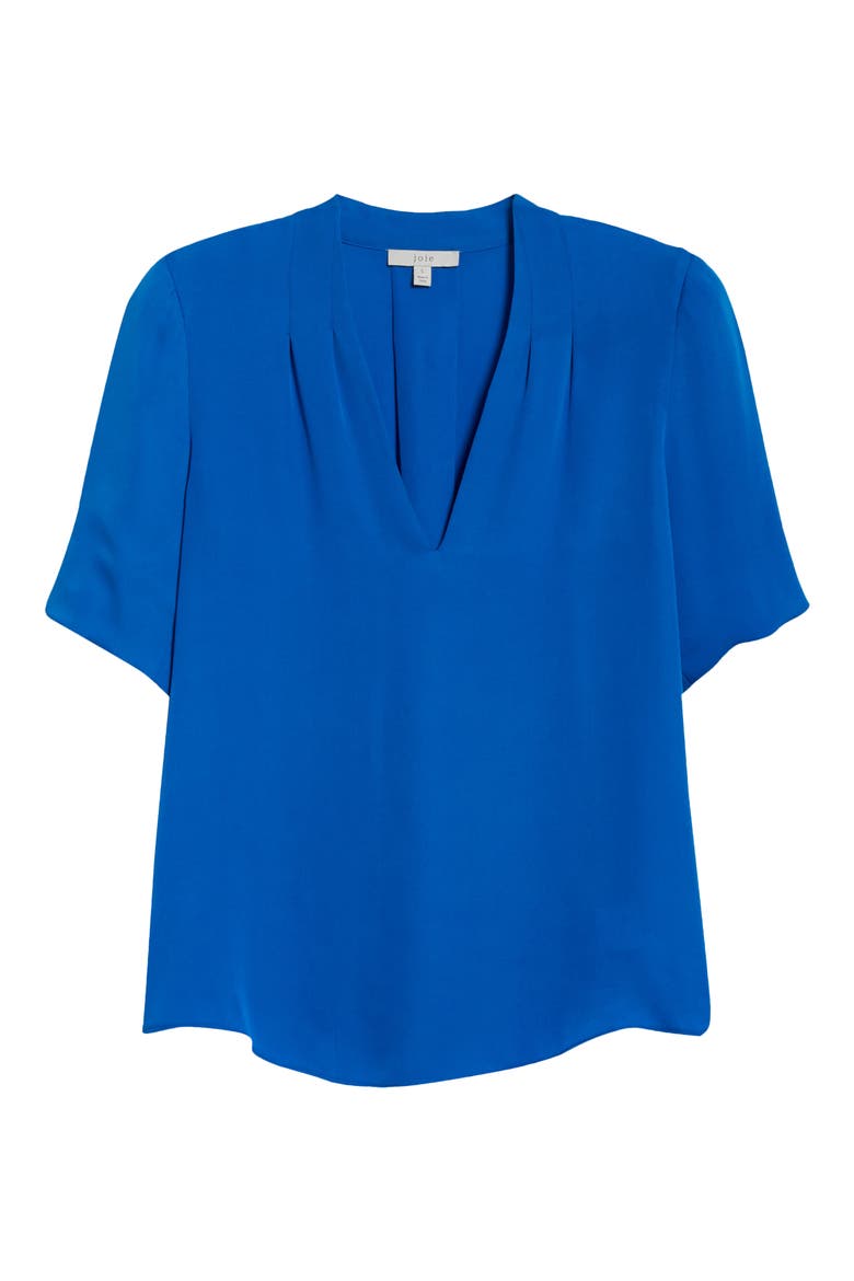 Ance Silk Blouse, Alternate, color, TILE BLUE