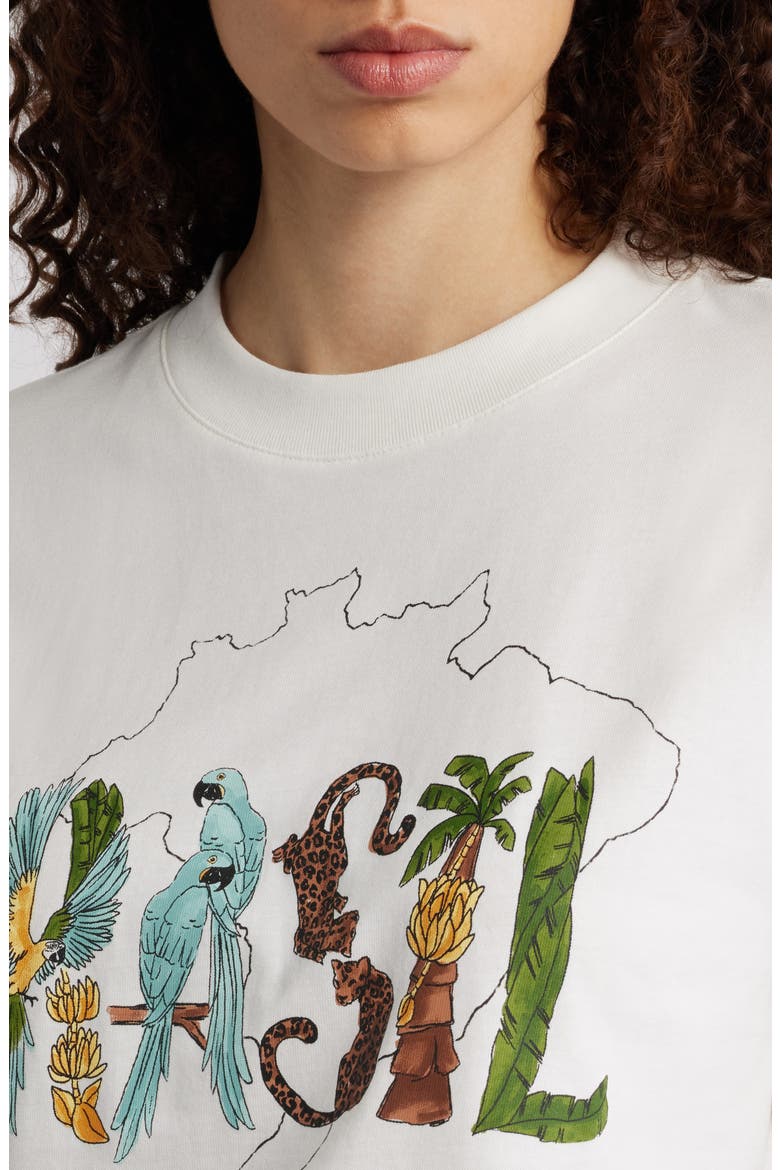 Brasil Relaxed Cotton T-Shirt, Alternate, color, OFF-WHITE