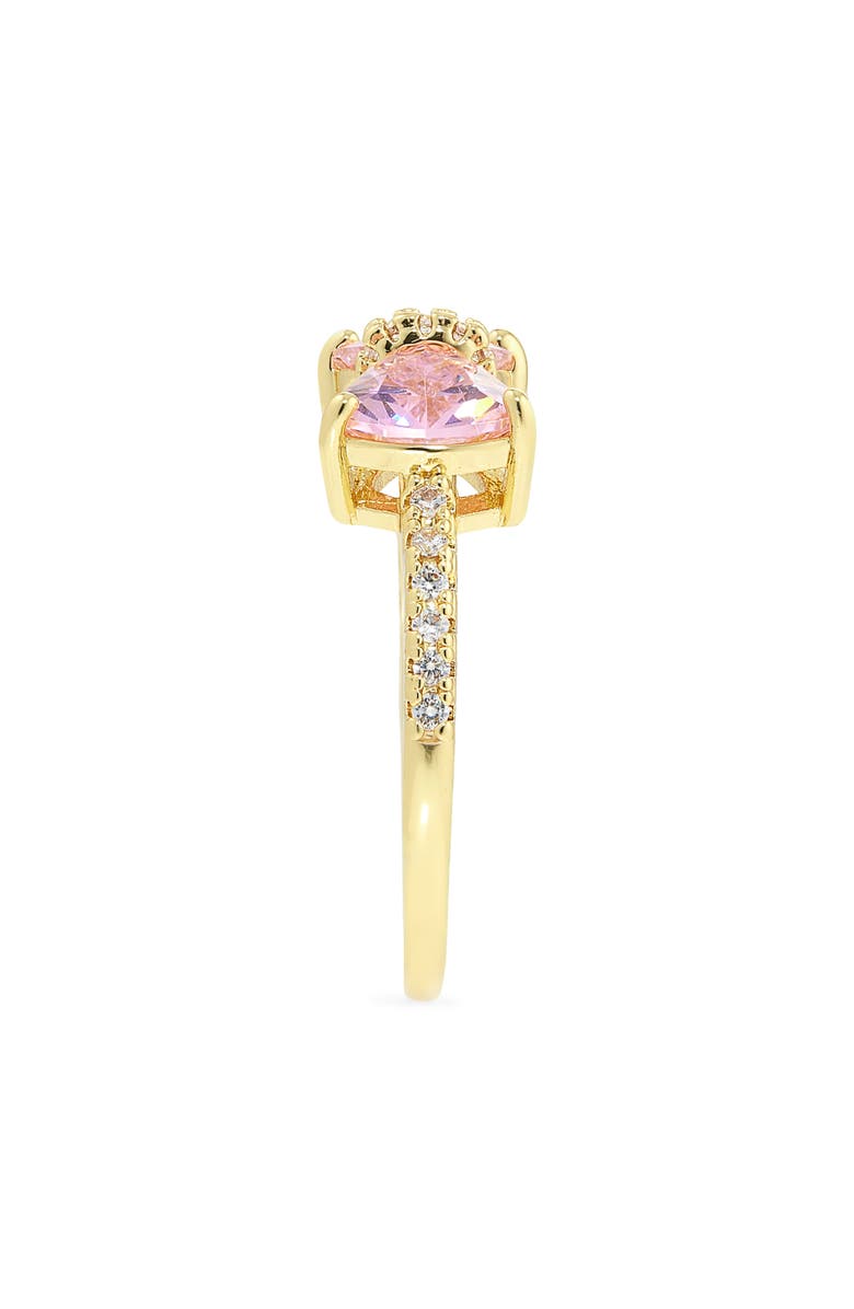 THE SIS KISS Pink Bow Ring, Alternate, color, Gold
