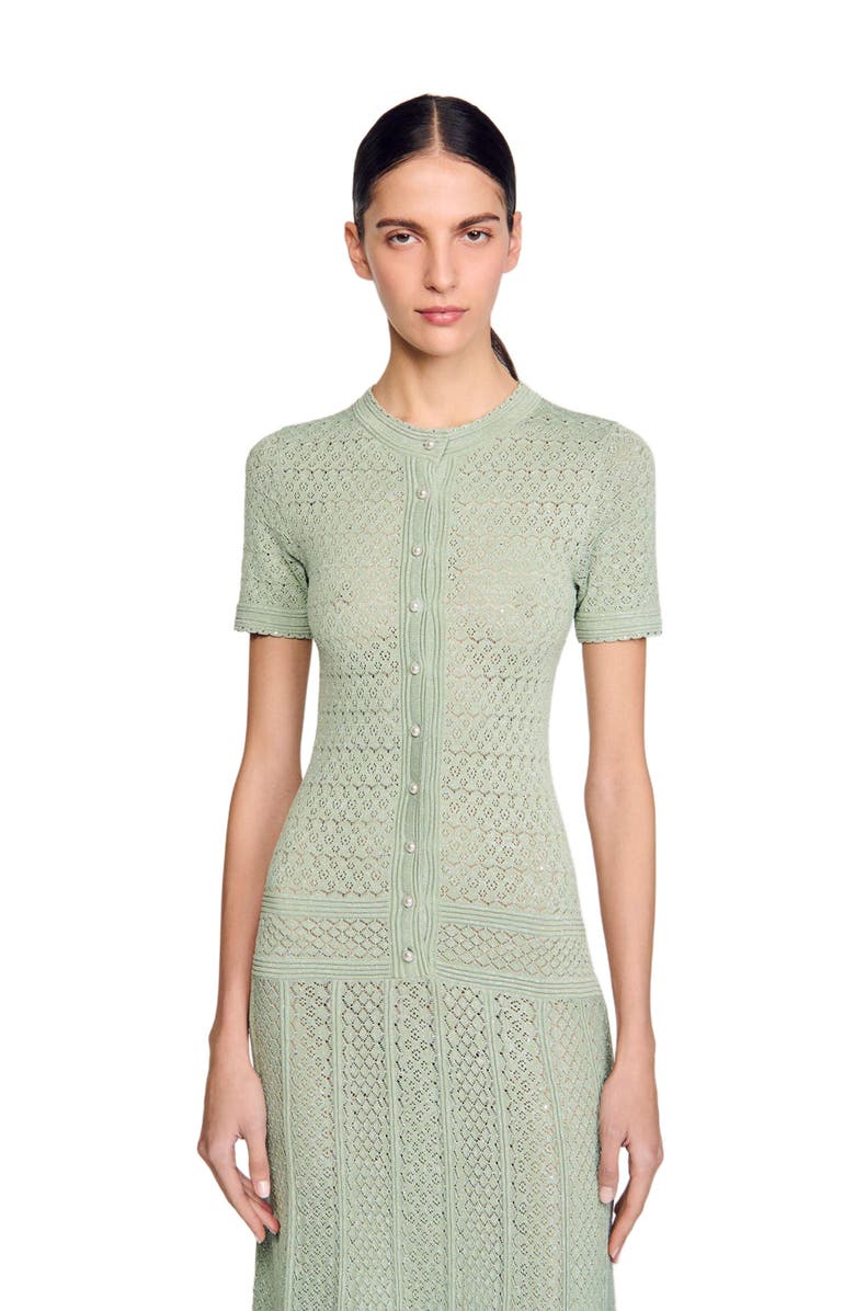 SANDRO Knit maxi dress, Alternate, color,