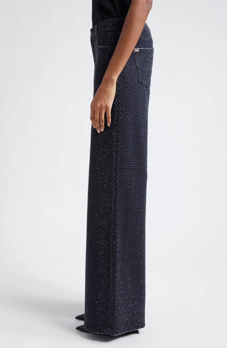 Alice + Olivia Trish Embellished Baggy Jeans, Alternate, color,