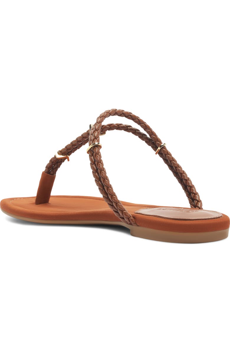 Schutz Cordelia Braided Strap Sandal, Alternate, color, Cognac