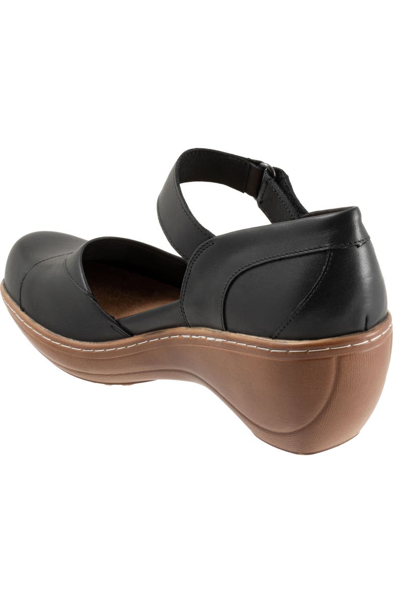 SoftWalk<sup>®</sup> Miri Ankle Strap Platform Wedge Clog, Alternate, color, Black
