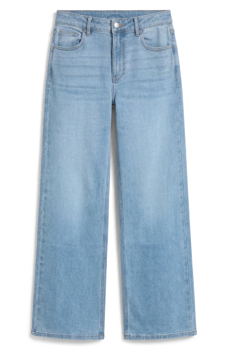 Sanctuary Denim Ekara Mid Rise Slim Wide Leg Jeans, Alternate, color, Light Wash