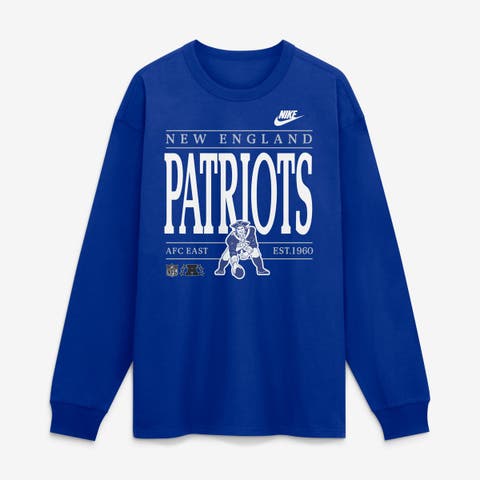 Men's Nike Royal New England Patriots Red Zone Long Sleeve Max90 T-Shirt