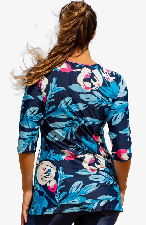 Calypsa Gia Swim Tunic In Blue