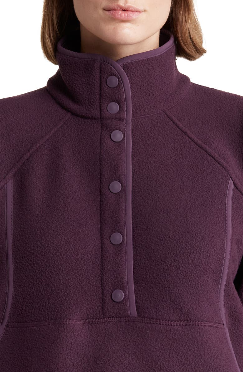 Outdoor Voices RecFleece Snap-Up Pullover Sweatshirt, Alternate, color,