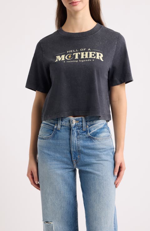 Hell of a Mother Crop Graphic Tee