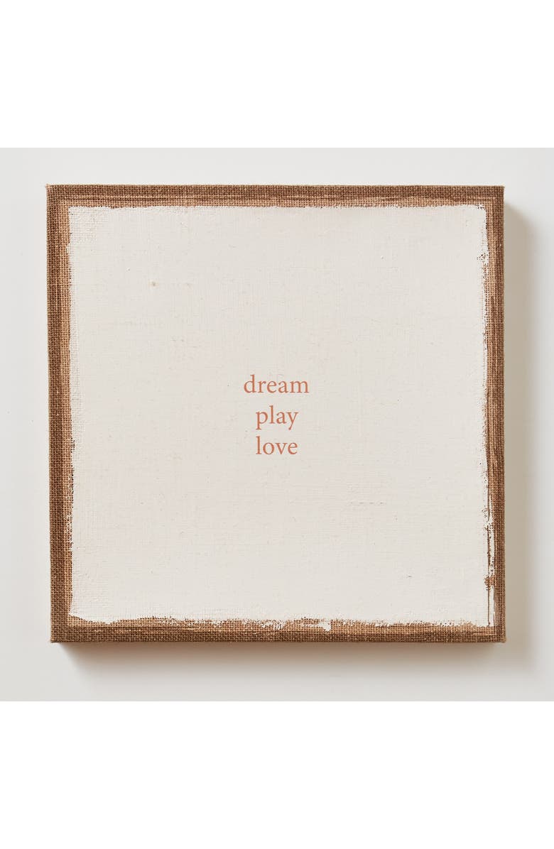 tag Dream Play Love Wall Art Sign Panels - Brown Wall Decor, Main, color,