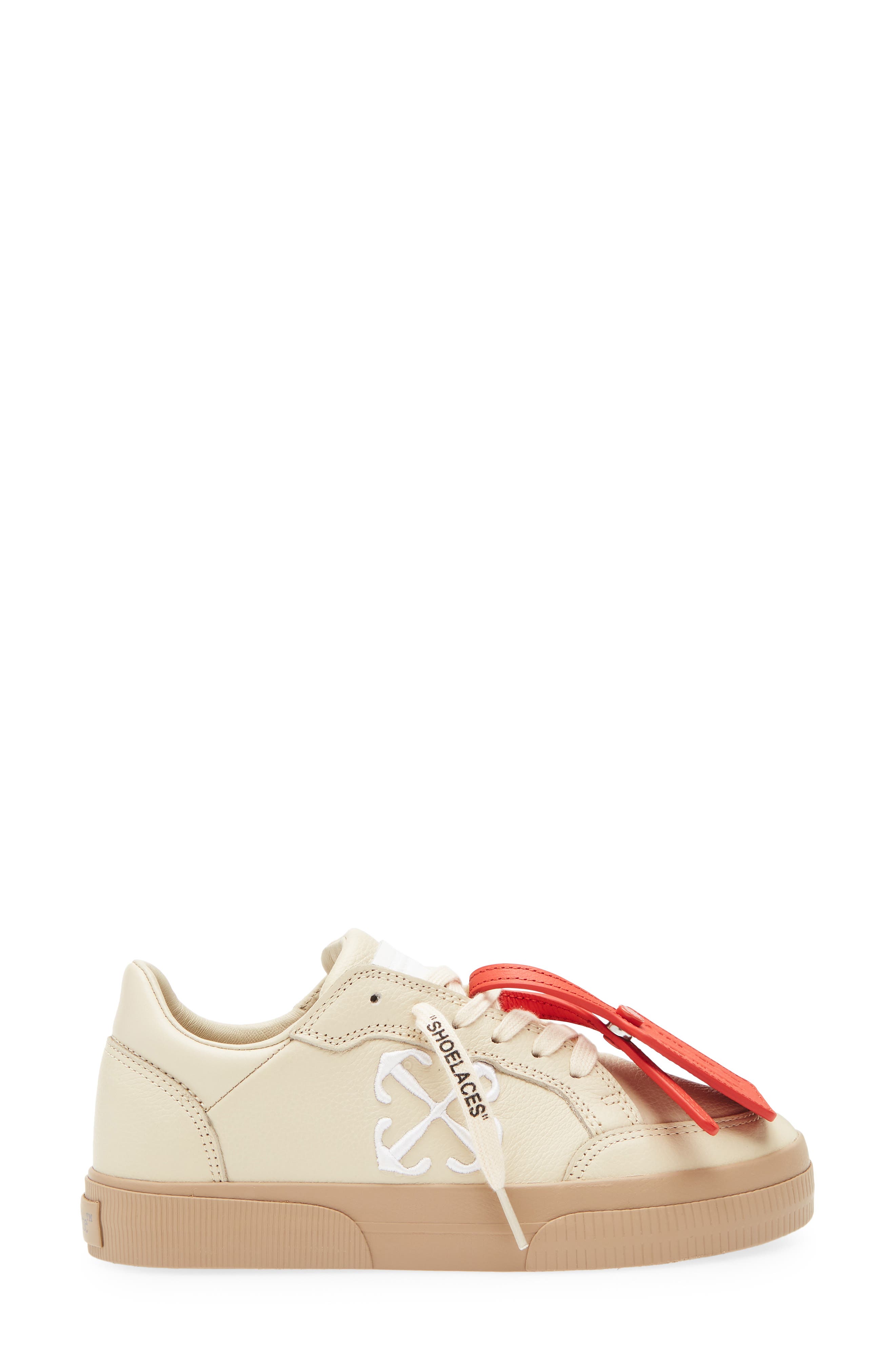 Off-White New Low Vulcanized Calfskin Leather Sneaker, Alternate, color, 