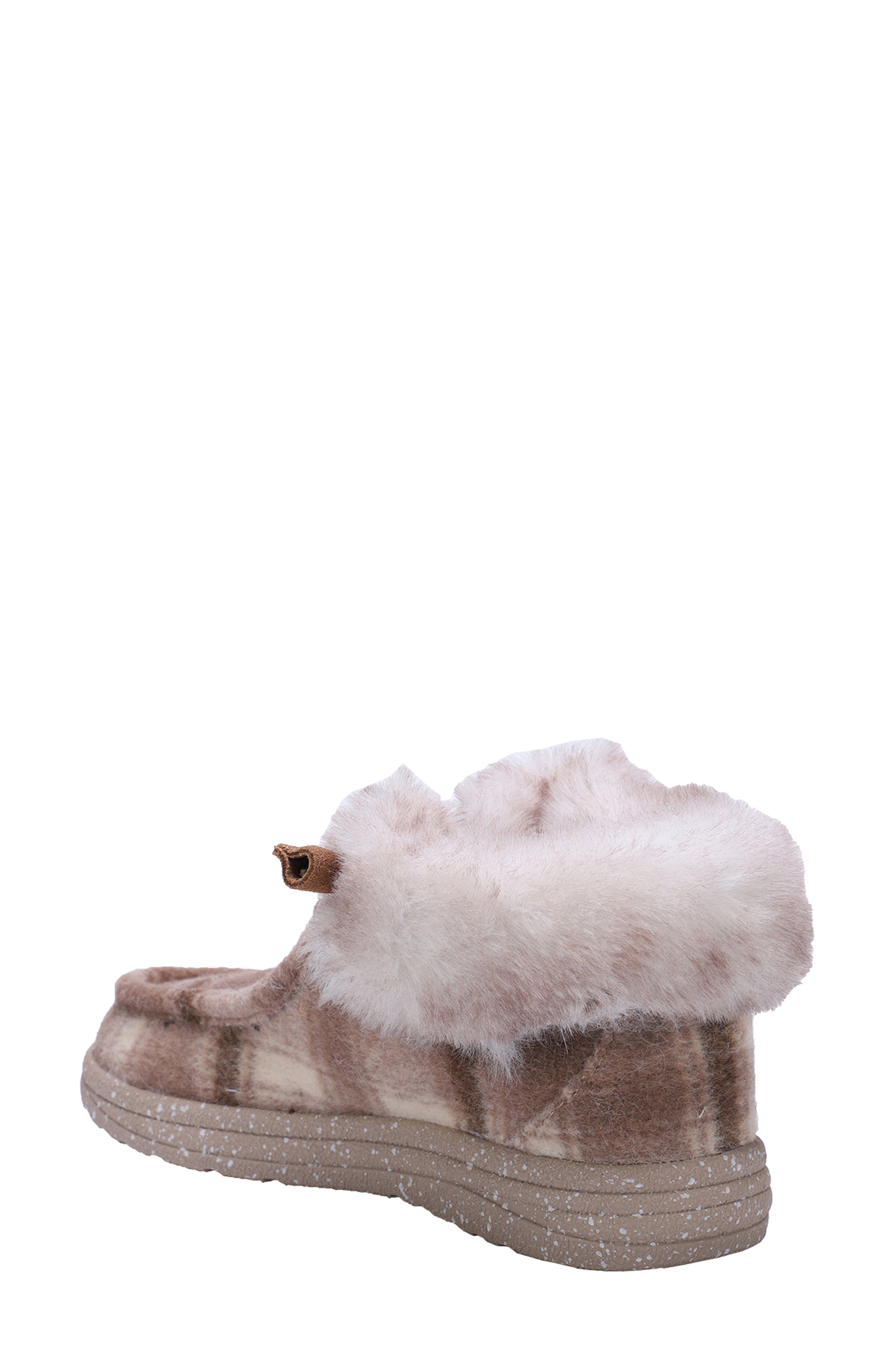 LAMO Cassidy Faux Fur Lined Boot, Alternate, color, Chestnut Plaid