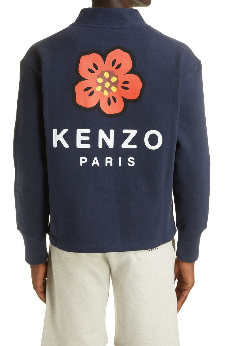 KENZO Boke Flower Graphic Fleece Cardigan, Alternate, color, 