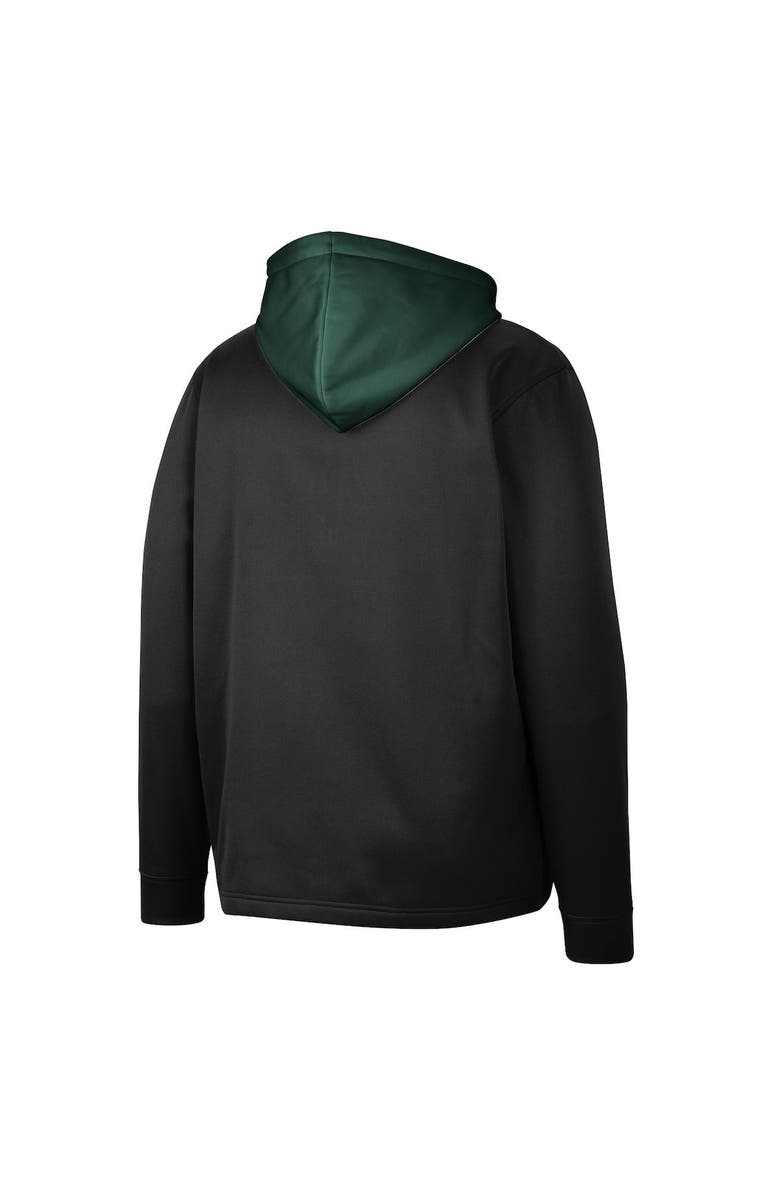COLOSSEUM Men's Colosseum Black Michigan State Spartans Luge 3.0 Quarter-Zip Hoodie, Alternate, color, 