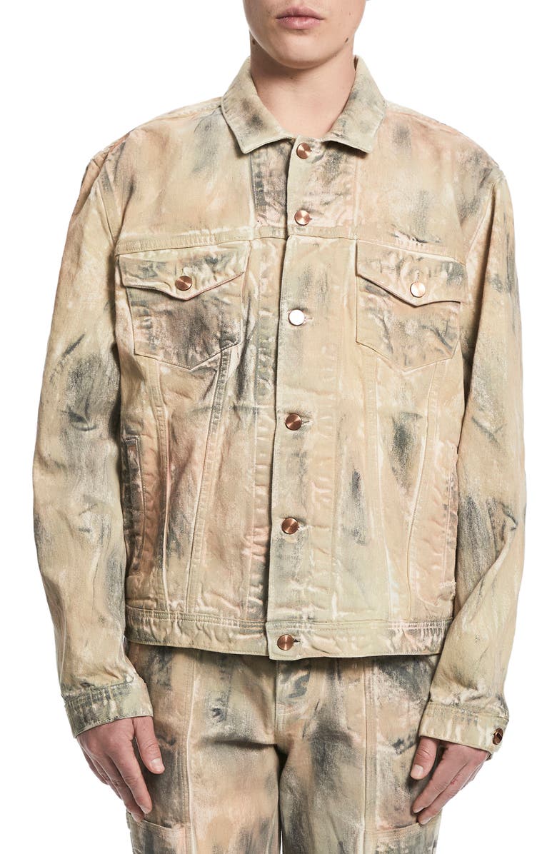 VAYDER Oversize Stretch Denim Trucker Jacket, Main, color, Munny