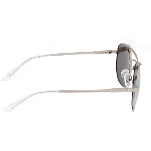 Sixty One Unisex Stockton 54mm Polarized Sunglasses In Silver/yellow-green