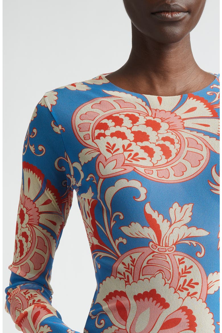 Paisley Print Mesh Top, Alternate, color, PRINT ON PALE BLUE BASE