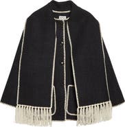 TOTEME Chain Stitch Wool Blend Scarf Jacket