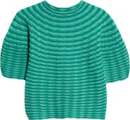 Pleats Please Issey Miyake Colorful Mushroom Knit Top