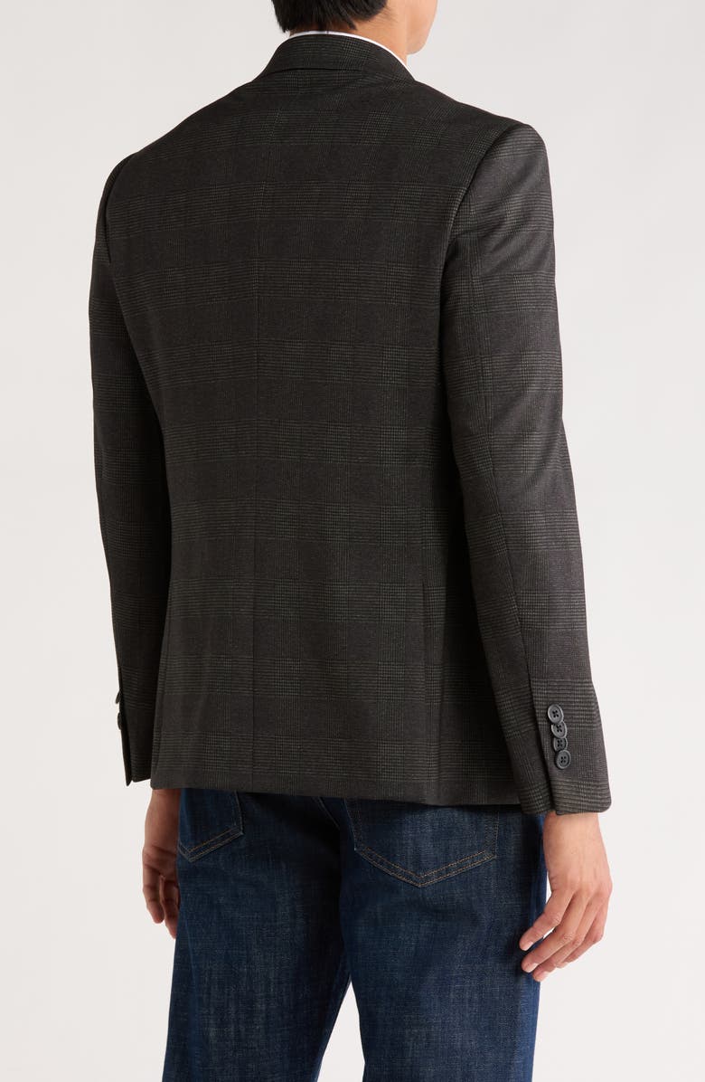 Lucky Brand Glen Plaid Knit Sport Coat, Alternate, color, Olive