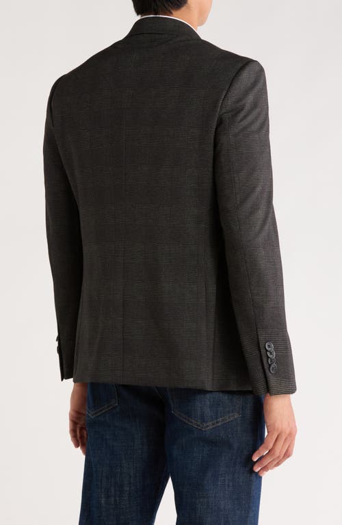 Lucky Brand Glen Plaid Knit Sport Coat In Black