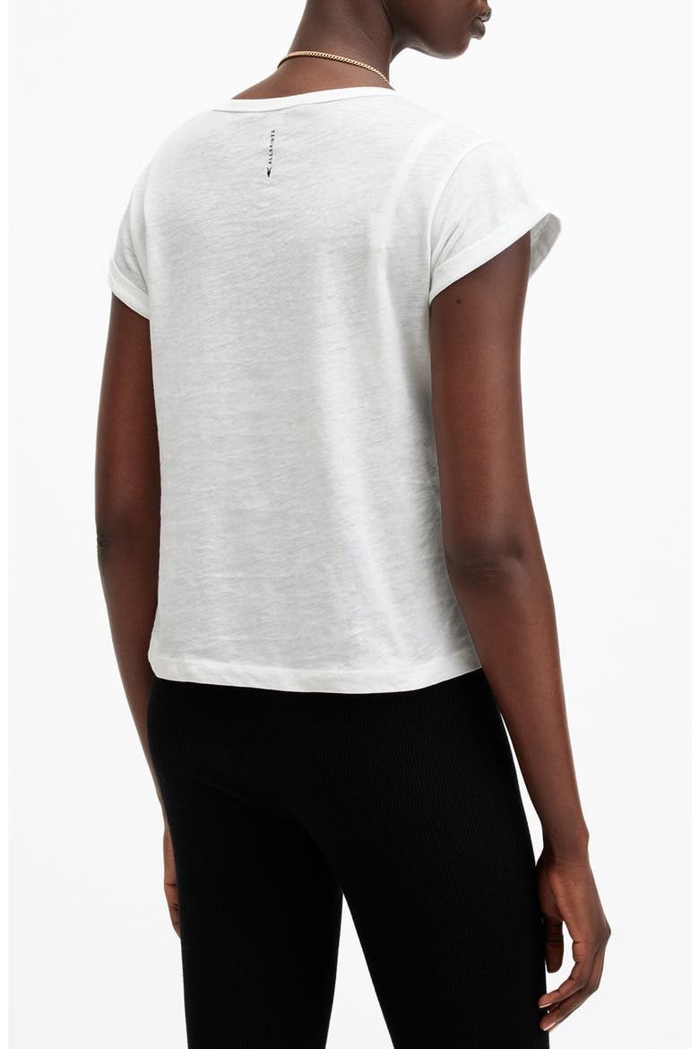 Anna V-Neck Cotton T-Shirt, Alternate, color, WHITE