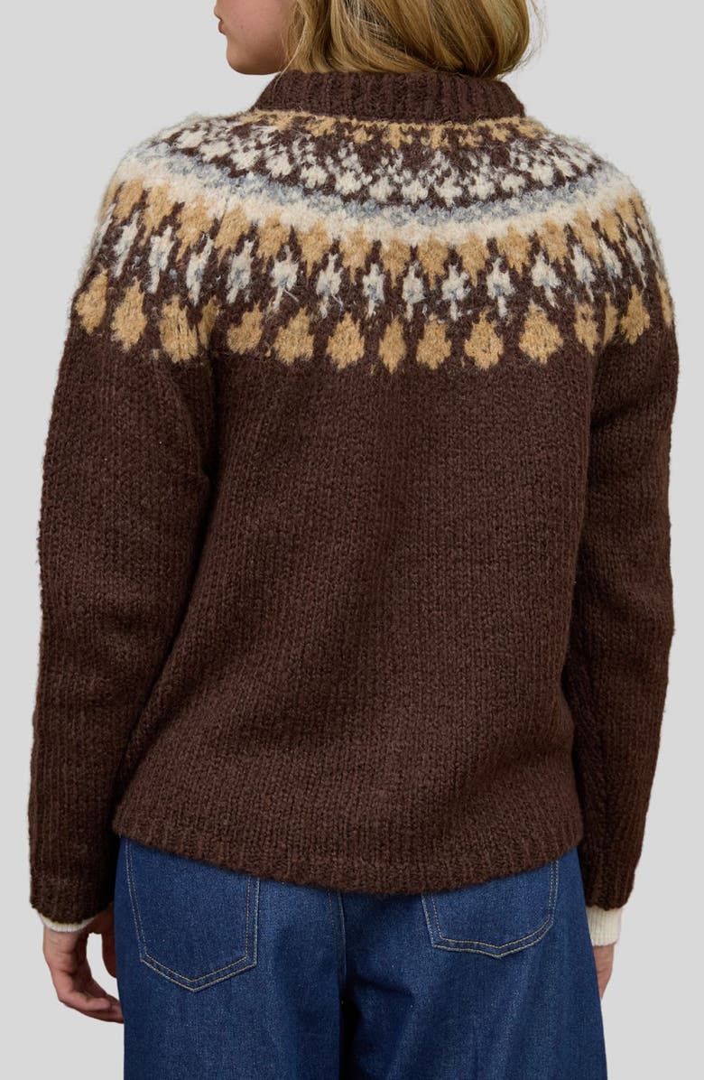 Blu Pepper Pattern Cardigan, Alternate, color, Brown Multi