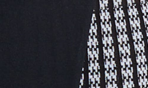 Misook Contrast Panel Knit Dress In Blue