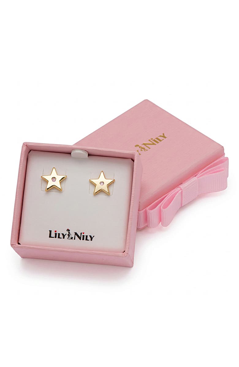 Lily Nily Kids' Star Cubic Zirconia Stud Earrings, Alternate, color, 