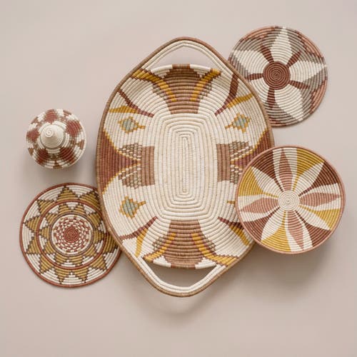 Maadili Collective Radiate Trivet ~ Elevate Collection In Brown