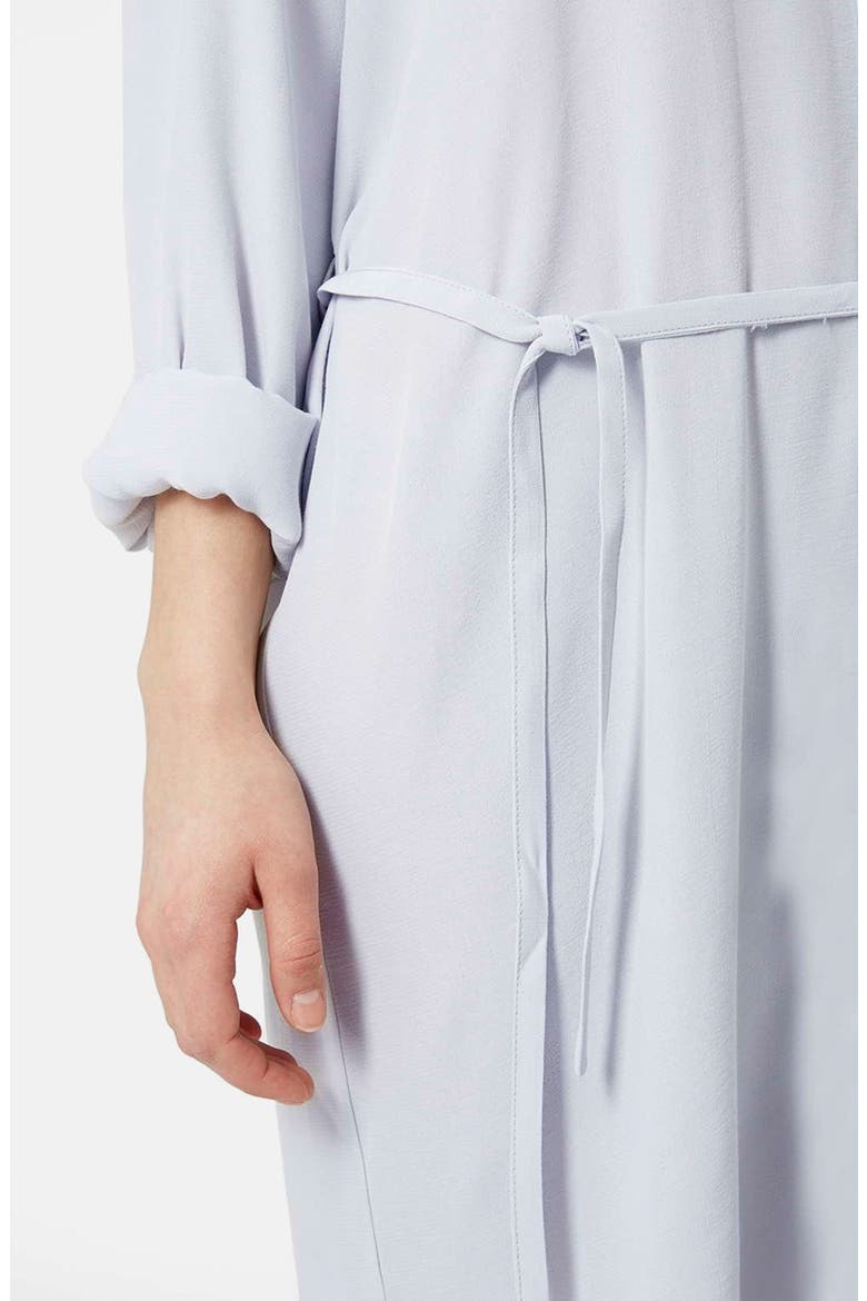 Self Tie Shirtdress, Alternate, color, LIGHT GREY