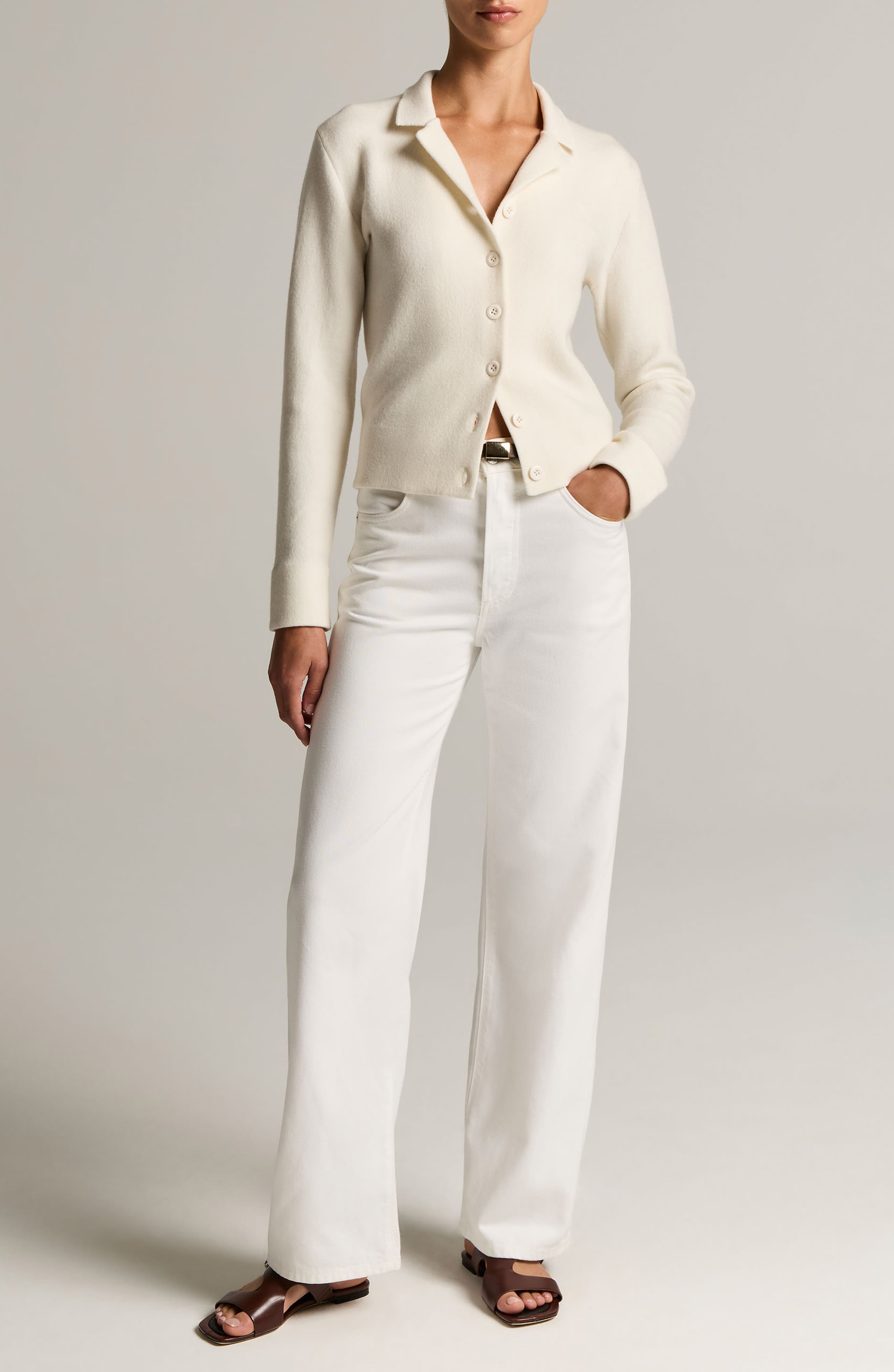 Vince Double Face Notch Collar Cardigan (Women) | Nordstrom