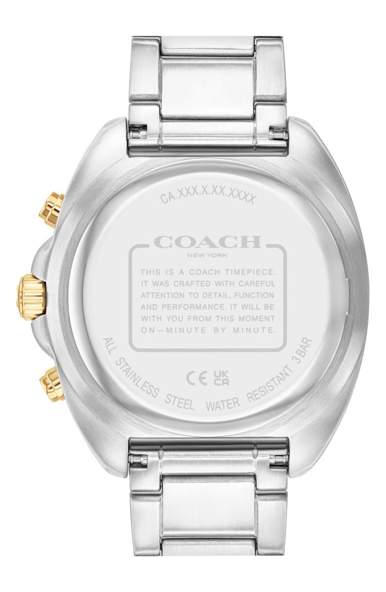 COACH Charter Chronograph Bracelet Watch, 44.5mm, Alternate, color, Blue