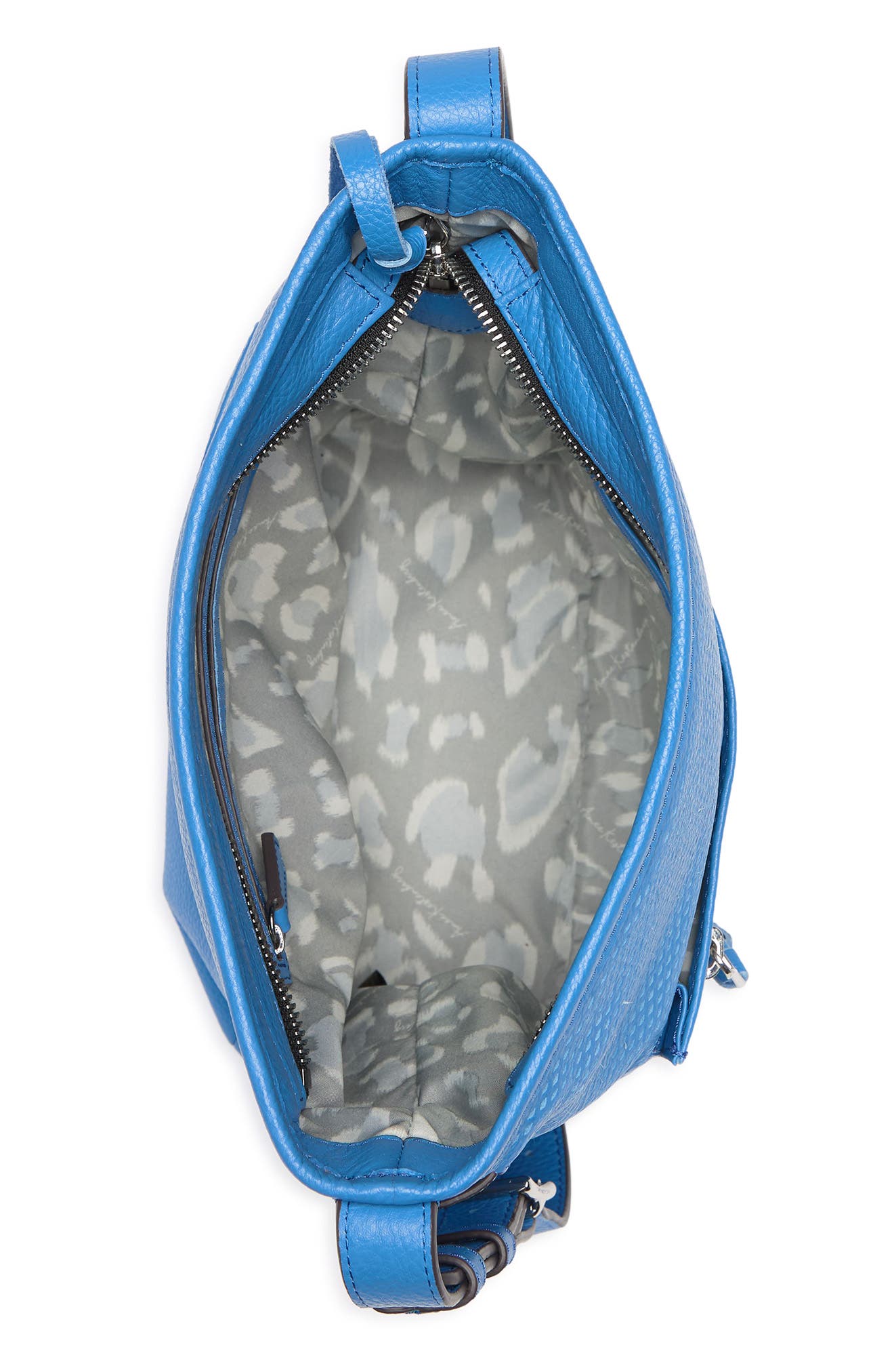 KESTENBERG Misfit Perforated Leather Crossbody Bag, Alternate, color, SKY BLUE